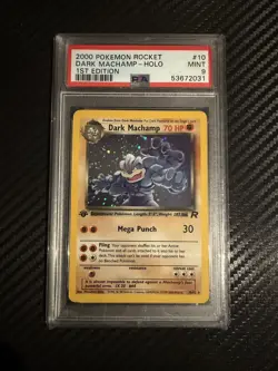 Psa 9 Pokemon 2000 Dark Machamp Team Rocket 1st Edition Holo Rare PSA 10/82 - Image 1