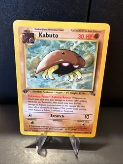 Kabuto #50 1st Edition Fossil 1999 Pokemon LP / Near Mint 🦖 🦴 - Image 1