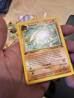 Kabuto #50 1st Edition Fossil 1999 Pokemon LP / Near Mint 🦖 🦴 - Image 3