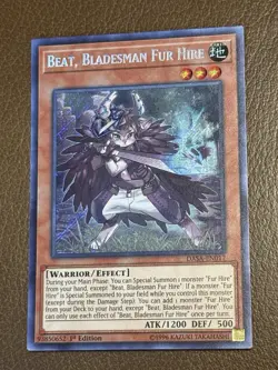 Yu-Gi-Oh! Beat, Bladesman Fur Hire DASA-EN017 Secret Rare 1st Edition Near Mint - Image 1