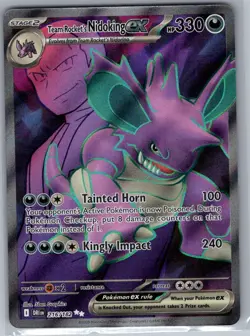 Team Rocket's Nidoking ex 216/182 SV10: Destined Rivals - Pokemon Card - NM - Image 1