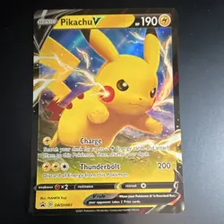 Pokemon Pikachu V SWSH061 Holo Promo Basic Electric 190 HP TCG Card - Image 1