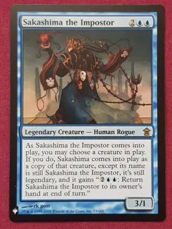 Magic The Gathering MYSTERY BOOSTER MB1 SAKASHIMA THE IMPOSTOR blue card MTG - Image 1
