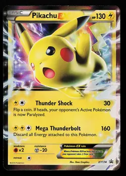 Pikachu EX XY174 Holo Black Star Promo Pokemon Card - Image 1