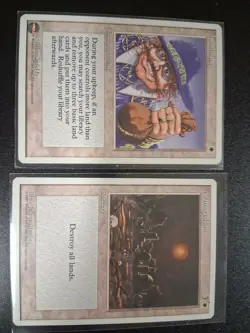 MTG Cards 4th Edition #35 Land Tax and #5 Armageddon - Image 2