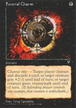 MTG magic cards 2x Funeral Charm Visions Light Play, English - Image 1