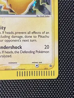 Pikachu #012 w/ Swirl Black Star Promo Holo Card 2003 Pokemon TCG LP/NM - Image 4