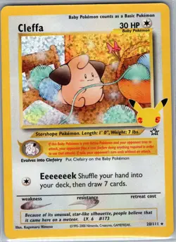 Cleffa 20/111 Celebrations: Classic Collection - Pokemon Card - NM - Image 1