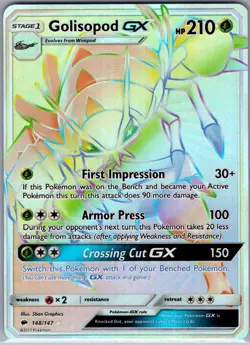 Golisopod GX (Secret) 148/147 SM - Burning Shadows - Pokemon Card - NM - Image 1
