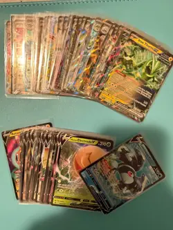 Lot of 59 Pokemon Ex and V Pokemon Cards - Image 1
