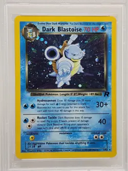 Dark Blastoise Pokemon Card Holo Team Rocket Set 3/82 PSA 7 - Image 3