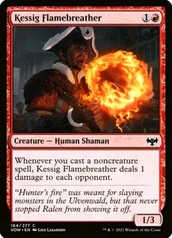 X 1 Kessig Flamebreather NM-M Innistrad 164 MTG Magic The Gathering - Image 1