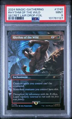 MTG PSA 9 *Foil X Marvel's Wolverine "Rhythm of the Wild" #1740 Secret Lair Drop - Image 1