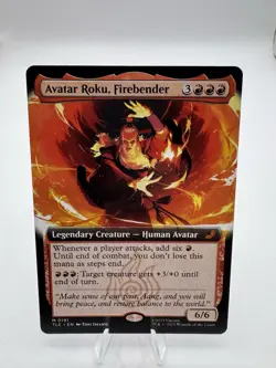 Magic MTG Avatar The Last Airbender Avatar Roku Firebender Extended Art M0191 - Image 1