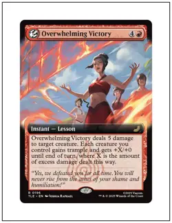 1x Overwhelming Victory, Extended Art, Avatar, Magic MTG NM - Image 1