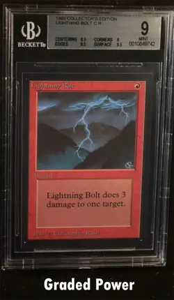 BGS Collector's Edition Lightning Bolt BGS 9 (9742) Magic Beckett Graded MTG - Image 1