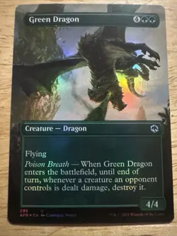 MTG Green Dragon Adventures in the Forgotten Realms 295 Foil U Borderless NM - Image 1
