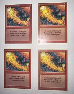 MTG * X4 Red Elemental Blast X4 LP Revised 3rd Edition Playset Regular SellbyCyn - Image 2