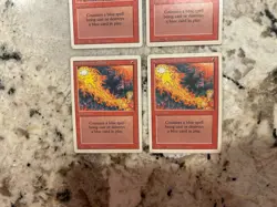 Red Elemental Blast x4 - Magic the Gathering Revised Red Elemental Blast Played - Image 2