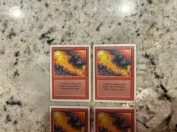 Red Elemental Blast x4 - Magic the Gathering Revised Red Elemental Blast Played - Image 3