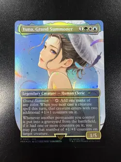 Yuna Grand Summoner - Borderless Foil Promo : P0001 Final Fantasy MTG - Image 3