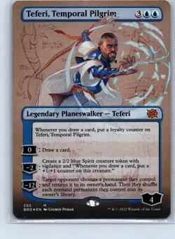 The Brothers' War #293 Teferi, Temporal Pilgrim (Borderless) Foil - Image 1