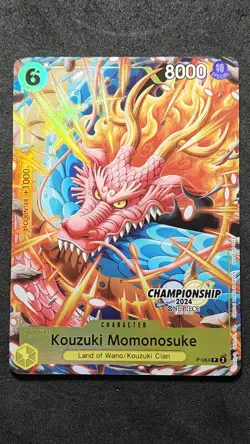 Kozuki Momonosuke P 064 Textured Championship One Piece Card Game Tcg - Image 1