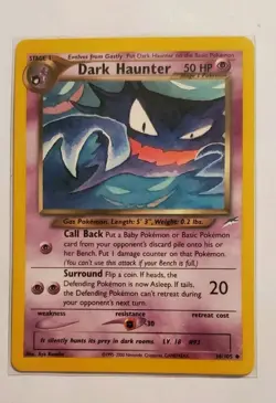 Dark Haunter 36/105 Non Holo Uncommon Neo Destiny Pokemon Card - Image 1
