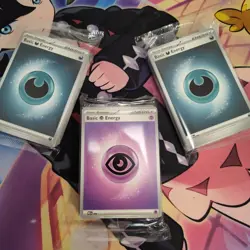 Pokemon TCG Phantasmal Flames ETB Card Sleeves, Dividers, Dice, Coins x3 - Image 2