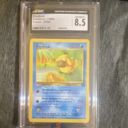 Pokemon Psyduck Fossil 53/62 CGC 8.5 Regular Unlimited English 1999 TCG Card - Image 1