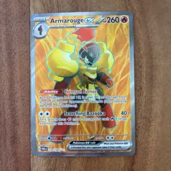 Pokemon TCG Armarouge EX Holo Ultra Rare Card Paradox Rift 218/182 NM Card - Image 1