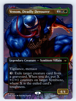 Marvel Spider-Man Venom, Deadly Devourer FOIL Borderless 22 Magic the Gathering - Image 1