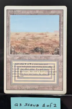 G3, Scrubland, MTG, Revised Edition, Regular, {COPY #1 of 2} 🌐 - Image 1