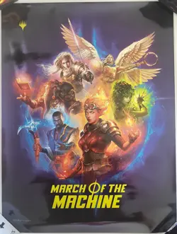 (New Foil) March of the Machine Promo Poster: Magic the Gathering ( MTG) 18x24 - Image 1