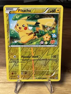 Pokemon Pikachu TCG Reverse Holo Card 27/111 XY-Furious Fists - Image 1