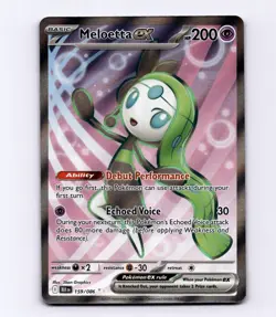 Meloetta ex 159/086 Scarlet & Violet Black Bolt Pokemon TCG NM - Image 1