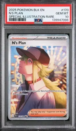 Pokemon TCG Black Bolt N's Plan 170/86 PSA 10 - Image 1