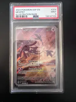 MESPRIT #204 ILLUSTRATION RARE 2024 POKEMON SSP EN SURGING SPARKS PSA 9 MINT - Image 1