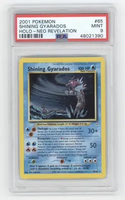 2001 POKEMON NEO REVELATION SHINING GYARADOS HOLO 65/64 PSA 9 Q1887 - Image 1