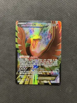 Pokemon TCG Ho-Oh EX 119/124! Damaged Condition! See Description! - Image 1