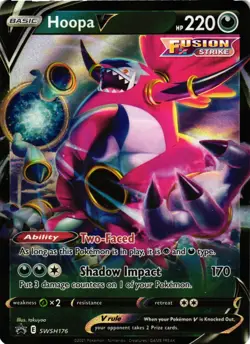 Pokemon TCG Hoopa V SWSH176 SWSH Black Star Promo VLP - Image 1