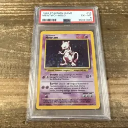 1999 Pokemon PSA 6 Mewtwo Holo - 10/102 Base Set - Image 2