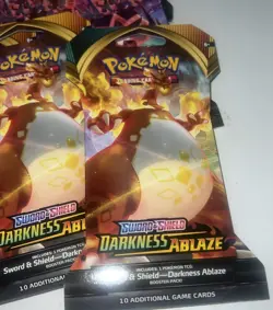 Pokemon Darkness Ablaze Sleeved Booster Packs X15 Lot Of 15 Packs - Image 2
