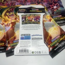 Pokemon Darkness Ablaze Sleeved Booster Packs X15 Lot Of 15 Packs - Image 4