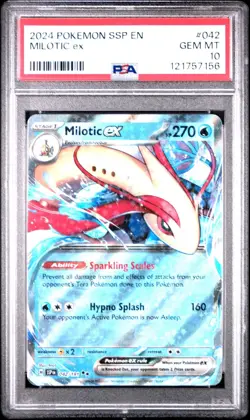 2024 POKEMON SSP EN-SURGING SPARKS #042 MILOTIC EX PSA 10 - Image 1
