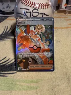 Pokemon TCG Arven Trainer 235/091 Paldean Fates Special Illustration Holo - Image 3