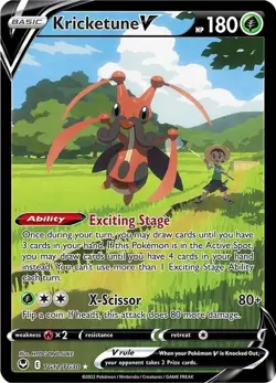 Kricketune V TG12/TG30 - SWSH12: Silver Tempest Trainer Gallery Pokemon TCG NM - Image 1