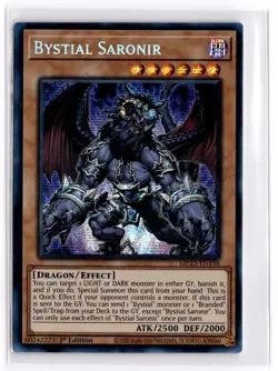 Yugioh TCG Bystial Saronir MP23-EN158 25th Anniversary: Dueling Heroes Mega Pack - Image 1