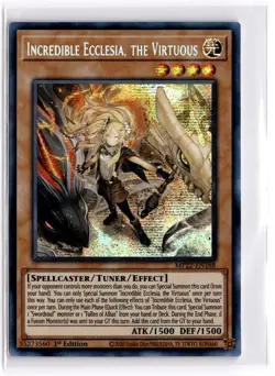 Yugioh TCG Incredible Ecclesia, the Virtuous MP22-EN188 2022 Tin of the Pharaoh' - Image 1