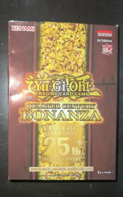 Yugioh Quarter Century BONANZA Booster Box 5 Pack 1st Edition - Image 1
